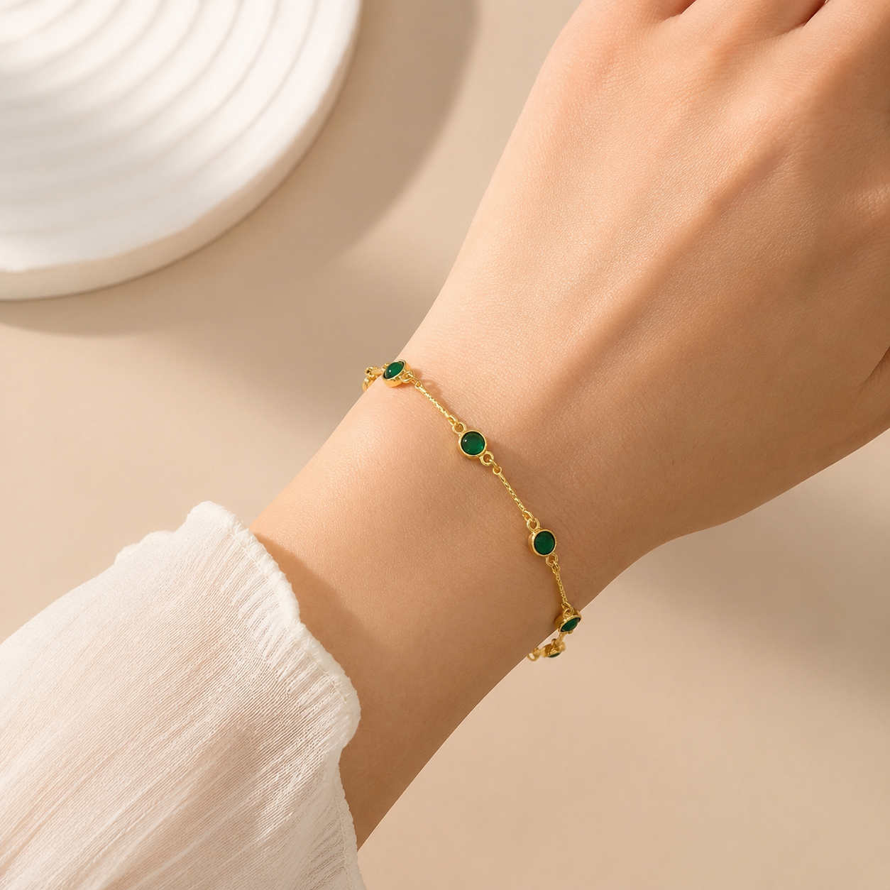 Emerald Luxe Gold Bracelet
