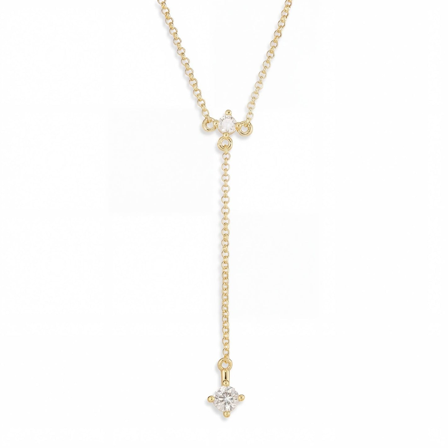 Elegant Gold Layered Drop Necklace Set