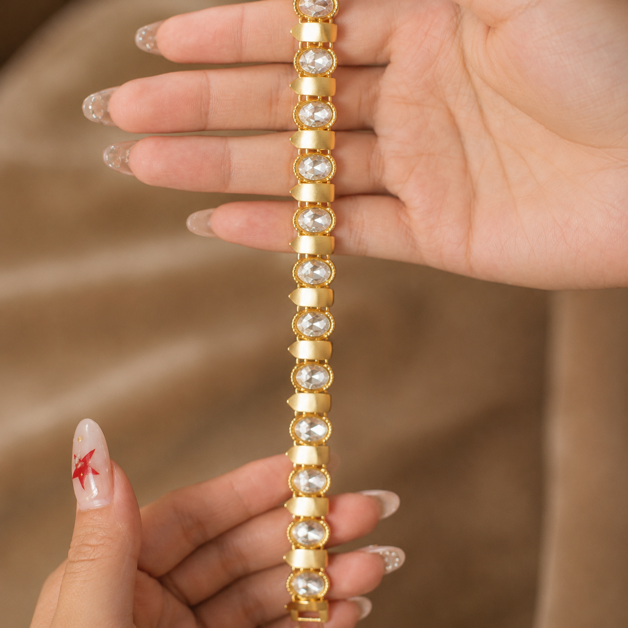 Luxe Crystal Link Statement Necklace
