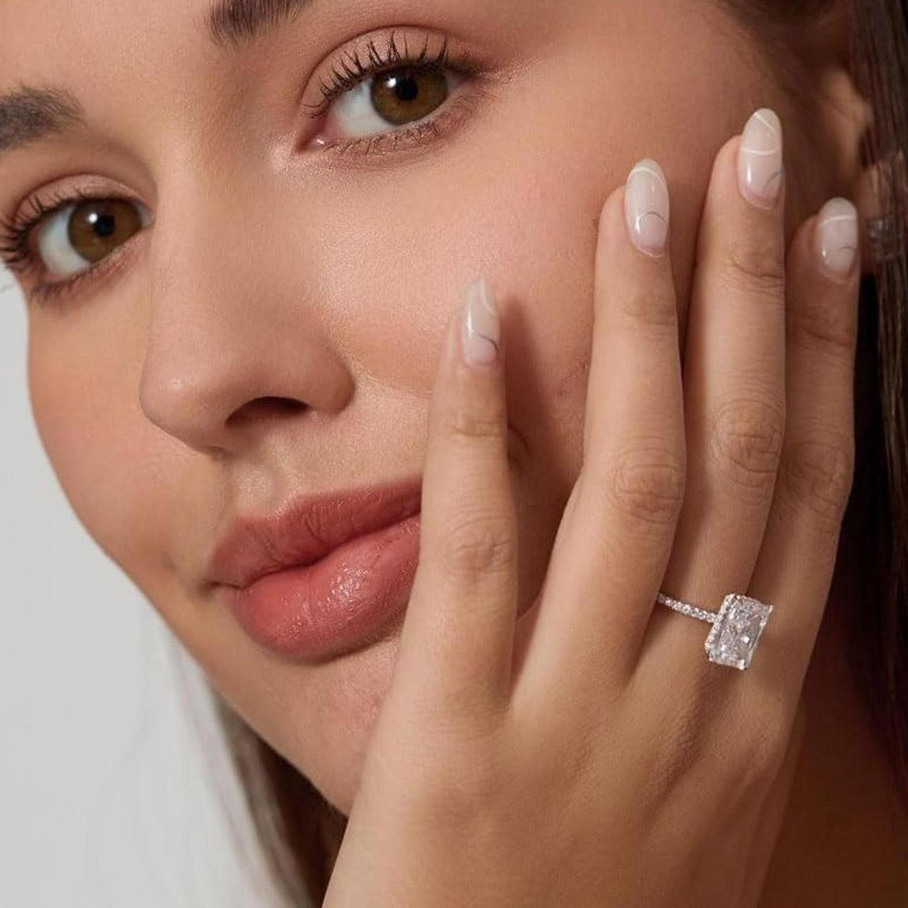 Radiant Crown Solitaire Ring