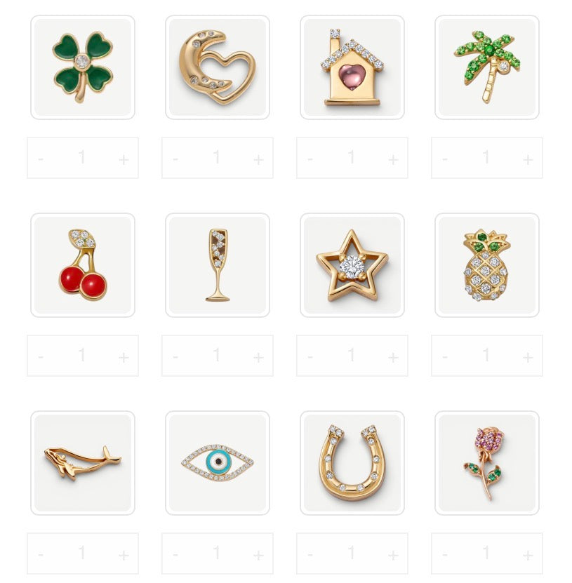Charm Bar Personalized Pendant Necklace (5 Charms Included)
