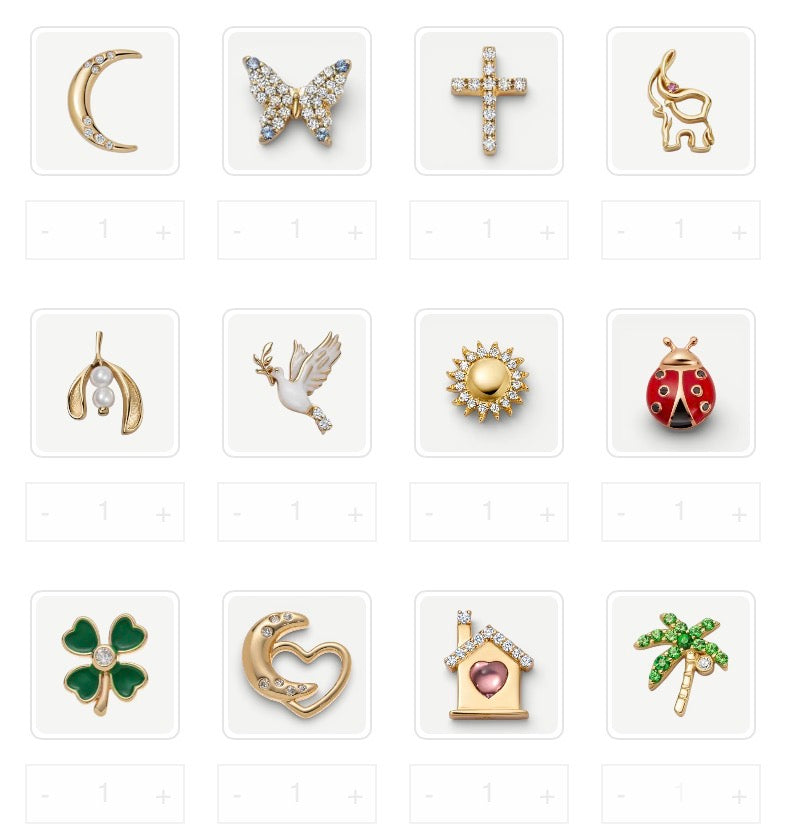 Charm Bar Personalized Pendant Necklace (5 Charms Included)