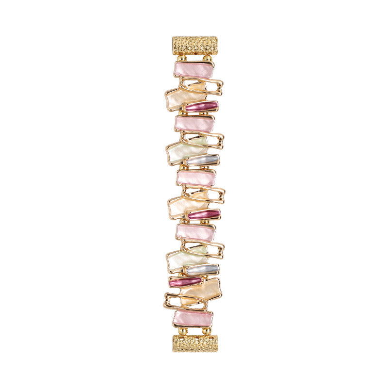 Luxury Multi-Color Crystal Apple Watch Band – Gold Gemstone Strap (All Sizes Available)
