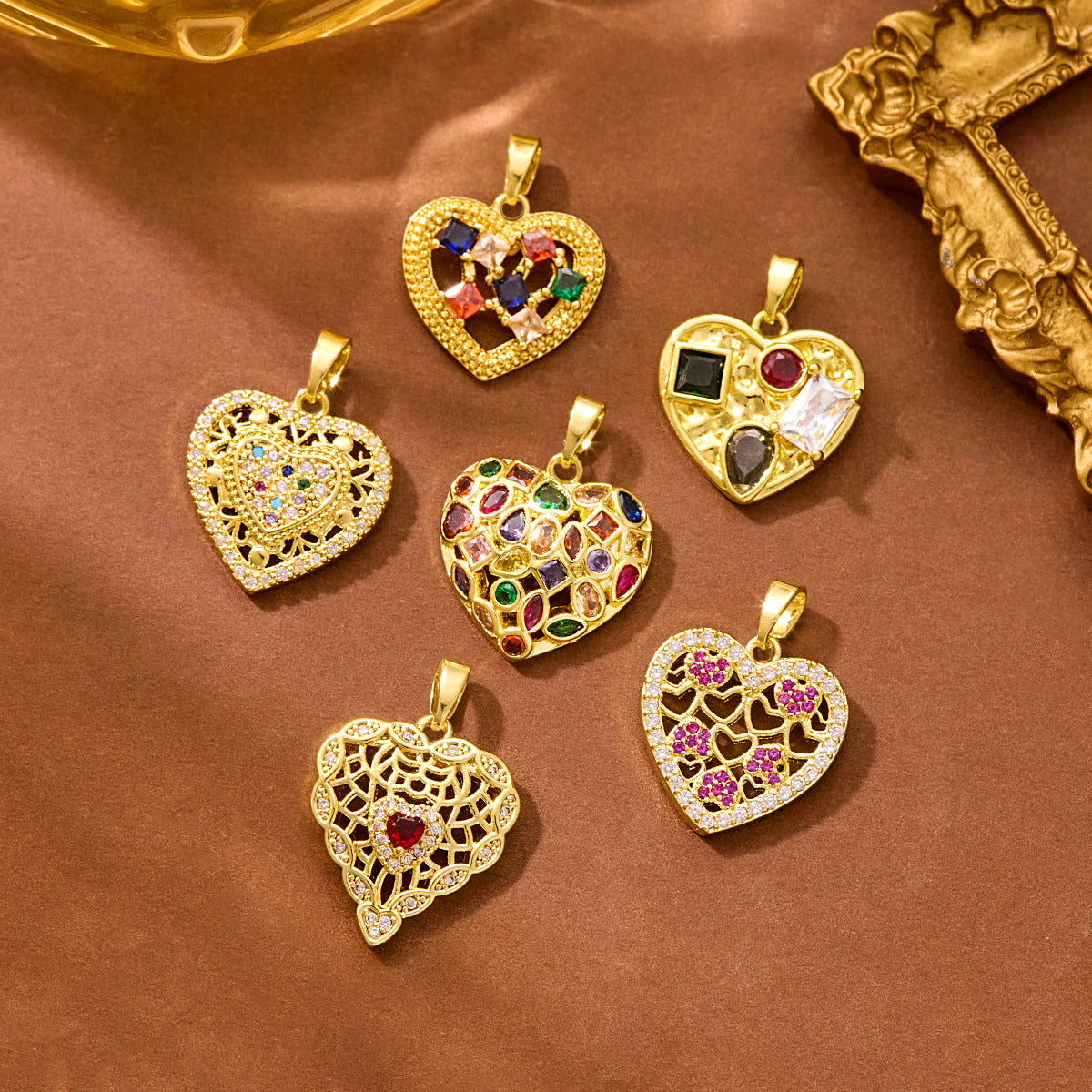 Custom Charm Necklace – Choose Your Chain + Interchangeable Pendants (Birthstone & Heart Included)