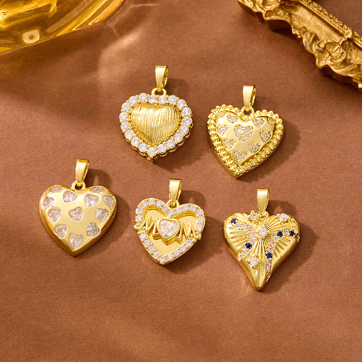 Custom Charm Necklace – Choose Your Chain + Interchangeable Pendants (Birthstone & Heart Included)