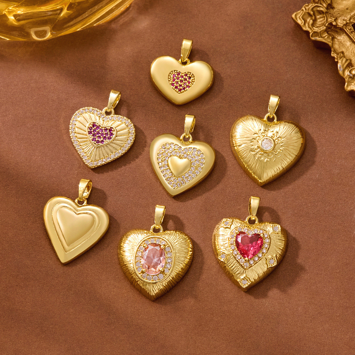 Custom Charm Necklace – Choose Your Chain + Interchangeable Pendants (Birthstone & Heart Included)