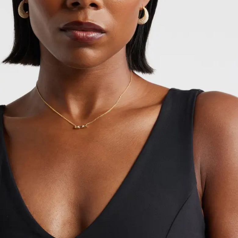 Elegant Gold Layered Drop Necklace Set