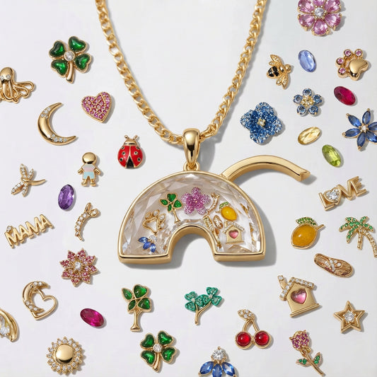 Custom Charm Bar Necklace – 5 Charms Included