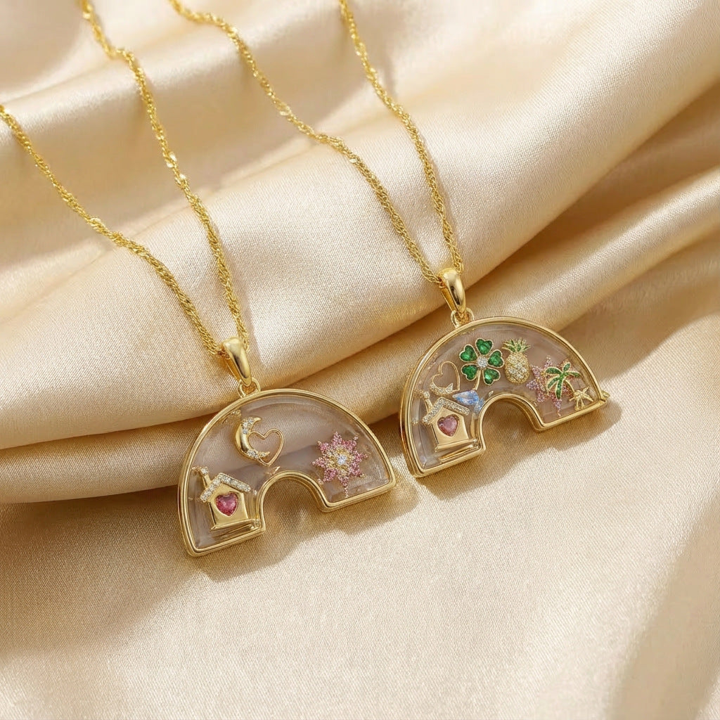 Custom Charm Bar Necklace – 5 Charms Included