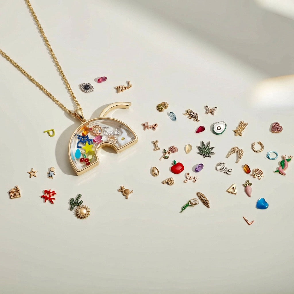 Custom Charm Bar Necklace – 5 Charms Included