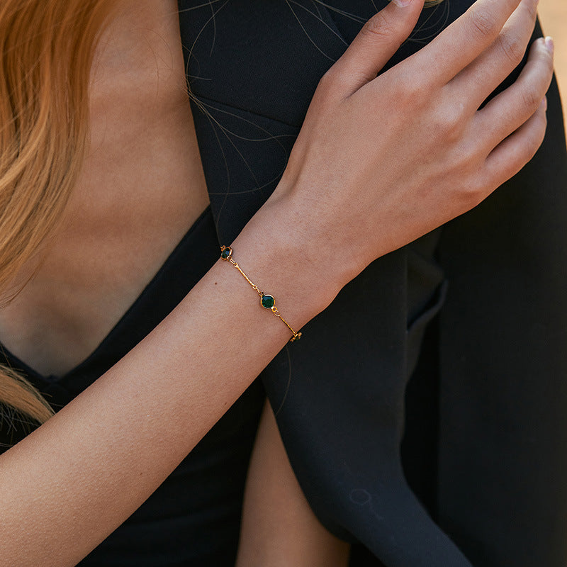 Emerald Luxe Gold Bracelet