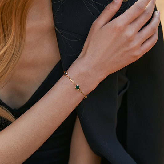 Emerald Luxe Gold Bracelet