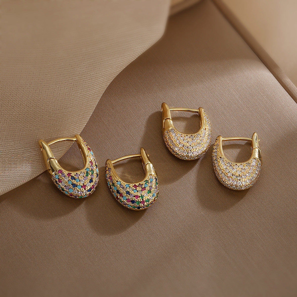 Luxury Pavé Hoop Earrings ✨