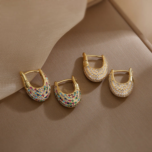 Luxury Pavé Hoop Earrings ✨