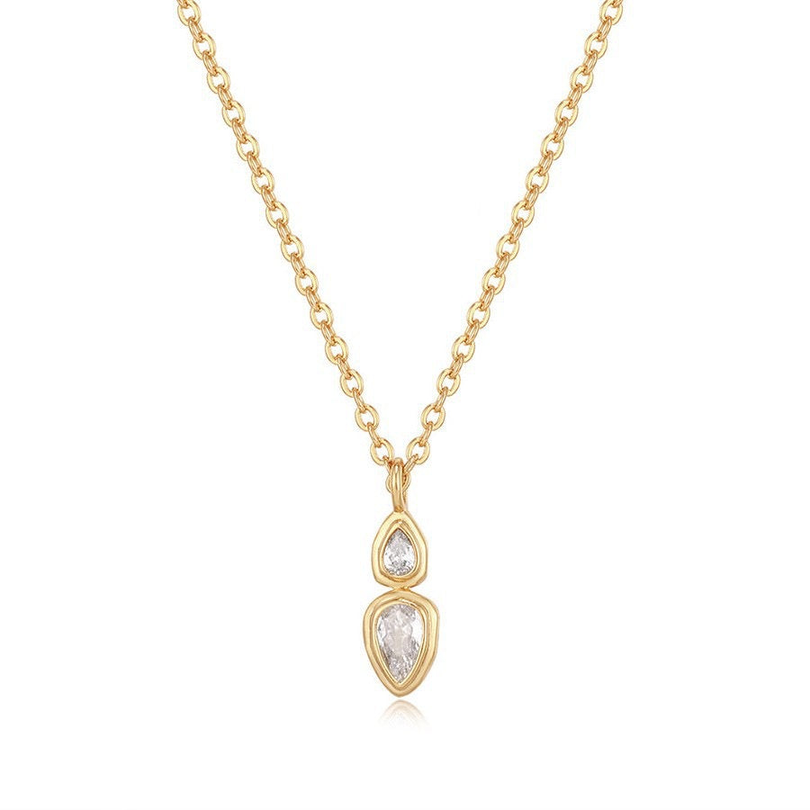 14K Gold Dainty Diamond Layered Necklaces