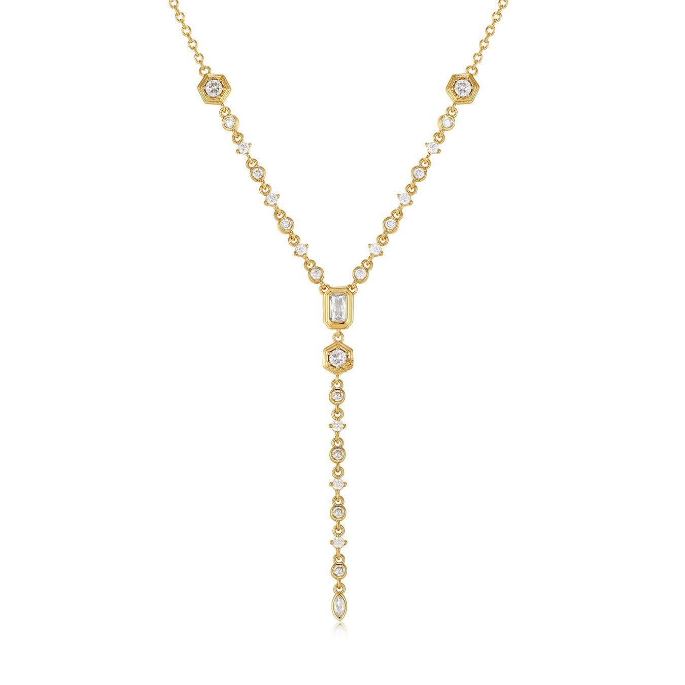 14K Gold Dainty Diamond Layered Necklaces